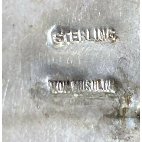 PATRICIA VON MUSULIN Sterling Silver Shell Shape Earrings Vintage Signed - Picture 3 of 6